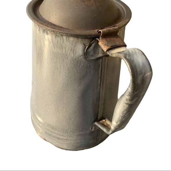 Antique Farmhouse Gray Granite Coffee Pot - Picture 6 of 10